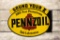 1948 Pennzoil Sound Your Z Safe Lubrication Tin Flange Sign