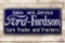 5' Ford & Fordson Sales Service Cars Trucks Tractors Porcelain Sign