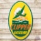 5' Clipper Gasoline Double Sided Porcelain Sign