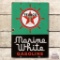 1942 Texaco Marine White Gasoline Porcelain Sign