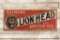 1930 5' Gilmore Lion Head Motor Oil Tin Sign w/ Logo