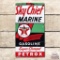 1958 Texaco White T Sky Chief Marine Gasoline w/ Petrox (Large) Porcelain Sign