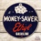 Money-Saver Ethyl Gasoline Tin Pump Plate Sign w/ Piggy Bank