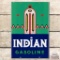 1940 Indian Gasoline Porcelain Pump Plate Sign
