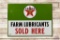 1952 Texaco Farm Lubricants Sold Here Porcelain Sign