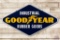 4' Goodyear Industrial Rubber Goods Double Sided Porcelain Sign & Wing Foot Logo
