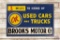 5' Chevrolet OK Used Cars & Trucks 3 Miles to Home Wood Framed Tin Sign