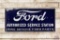 5' Ford Authorized Service Station Porcelain Sign