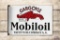 Mobiloil Gargoyle German Porcelain Flange Sign