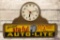 Auto-Lite Sta-Ful Lighted Counter Display Sign & Clock