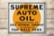 Gulf Refining Supreme Auto Oil For Sale Here Porcelain Flange Sign