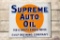 Gulf Refining Supreme Auto Oil Porcelain Flange Sign