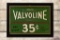 Valvoline Original Pennsylvania Oil 35c Per Quart Embossed Tin Sign