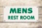 NOS Sinclair Men's Restroom Porcelain Sign