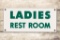 Sinclair Ladies Restroom Porcelain Sign