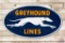 Greyhound Lines & Logo Oval Double Sided Porcelain Sign