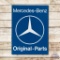 Mercedes Benz Original Parts Porcelain Sign