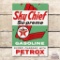 1959 Texaco Sky Chief w/ Petrox Porcelain Pump Plate Sign (Medium)