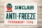 Sinclair Oils Anti-Freeze Permanent Type w/ Red Dino SS Masonite Sign