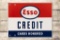 ESSO Credit Cards Honored Double Sided Porcelain Sign