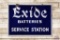 Exide Batteries Service Station Double Sided Porcelain Sign