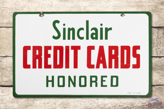 Sinclair Credit Cards Honored Porcelain Sign