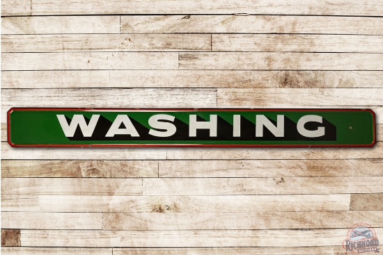 7' Sinclair Washing Porcelain Bay Door Station Sign