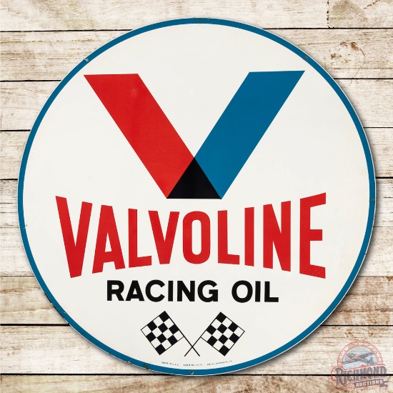 1967 30" Valvoline Racing Oil Double Sided Tin Sign