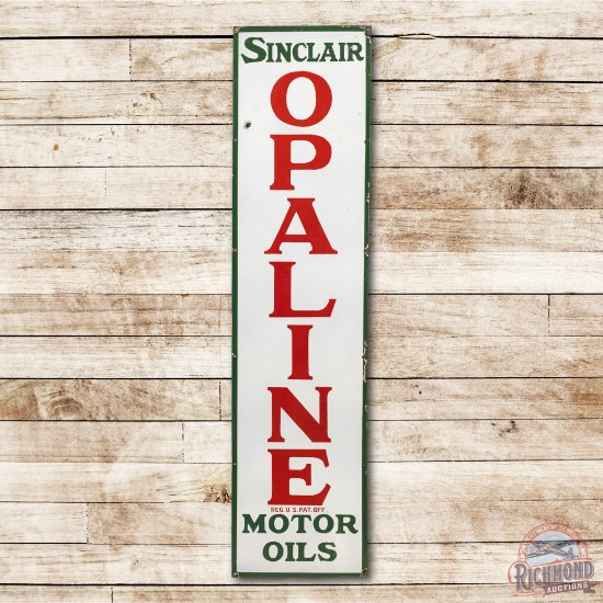 5' Sinclair Opaline Motor Oils Vertical Porcelain Sign