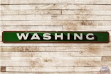 7' Sinclair Washing Porcelain Bay Door Station Sign