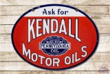 Ask for Kendall Motor Oils Double Sided Porcelain Sign