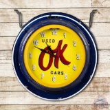 3' Chevrolet OK Used Cars Double Sided Neon Advertising Clock