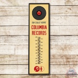 5' Columbia Records On Sale Here Tin Thermometer Sign