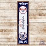 6' Standard Iso-Vis Polarine Saves The Motor Porcelain Thermometer Sign