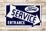 3' Ford Service Entrance Double Sided Porcelain Sign