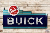8' Buick Valve In Head Horizontal Double Sided Porcelain Neon Sign