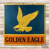 6' Golden Eagle Double Sided Porcelain ID Sign w/ Eagle Logo