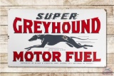 5' Super Greyhound Motor Fuel Double Sided Porcelain Sign