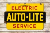 4' Auto-Lite Authorized Electric Service Die Cut Double Sided Porcelain Sign