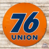 5' Union 76 Gasoline Porcelain Sign