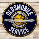 5' Oldsmobile Service w/ Earth Logo Dealership Porcelain ID Sign