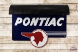 4' Pontiac Full Feather Dealership Die Cut Double Sided Porcelain Lighted Hood Sign