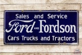 5' Ford Fordson Sales & Service Cars Trucks Tractors Porcelain Sign