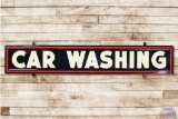 6' DX Car Washing Self Framed Porcelain Sign