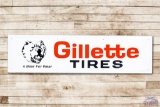6' Gillette Tires A Bear For Wear Embossed Tin Sign
