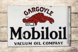 Mobiloil Gargoyle Vacuum Oil Co Porcelain Flange Sign