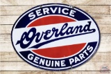 3' Overland Service Genuine Parts Oval Porcelain Sign