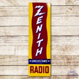5' Zenith Long Distance Radio Porcelain Sign