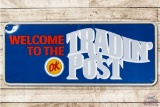 4' Chevrolet Welcome To The OK Tradin' Post Tin Sign