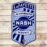 Nash Lafayette Authorized Service Double Sided Porcelain Sign